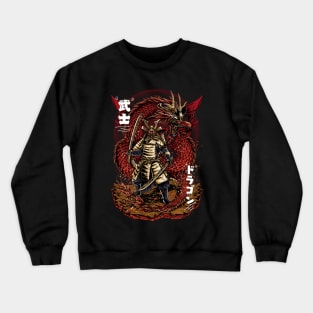 Japan Samurai Dragon Crewneck Sweatshirt